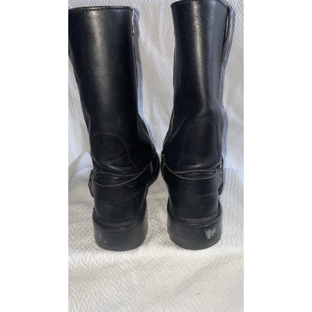 HARLEY DAVIDSON BLACK LEATHER RIDING BOOTS MEN'S 10.5 - Picture 5 of 13